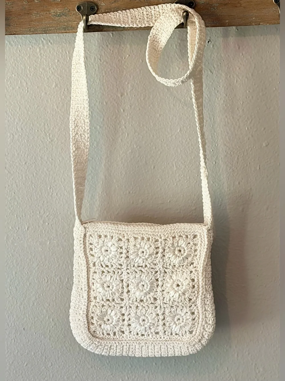 Boho Crochet Shoulder Bag - Picture 3 of 9